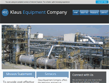 Tablet Screenshot of klausequipment.com